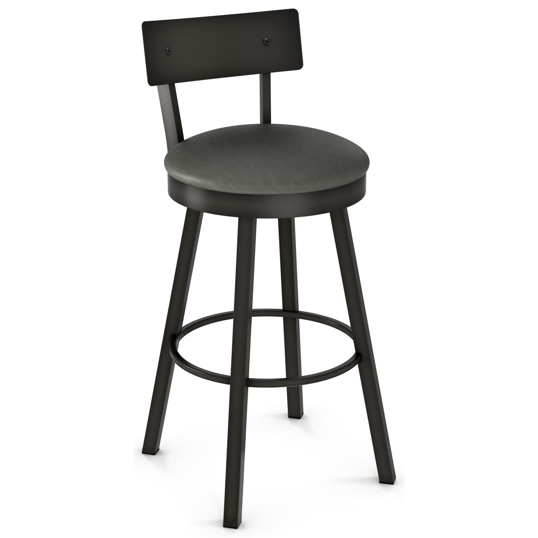 Amisco Industrial Amisco 30" Lauren Swivel Bar Stool with Cushioned
